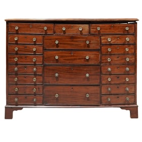 19th Cent. English Mahogany Collectors Cabinet