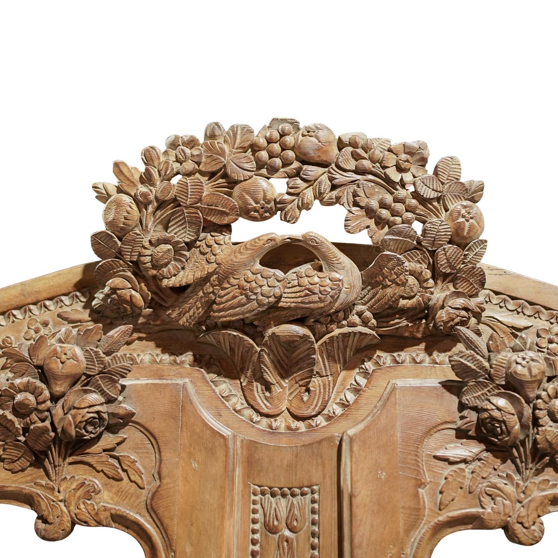 French Provincial Oak Display Cabinet - 4