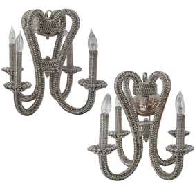 Pair of B.B. Simon Swarovski Crystal Chandeliers