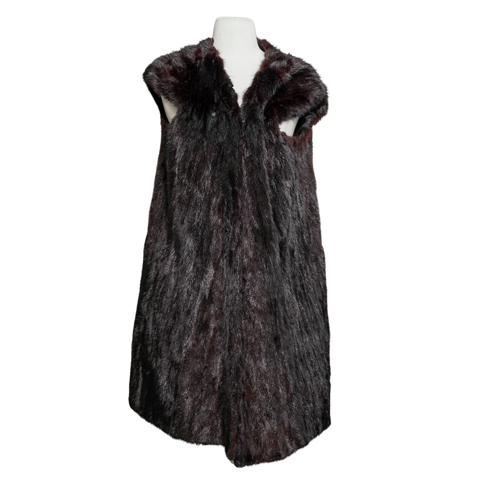 Vintage Brown Fur Vest: Vintage Brown Fur Vest 20th century Vintage chocolate brown fur vest. L 35" x W (shoulders) 21"