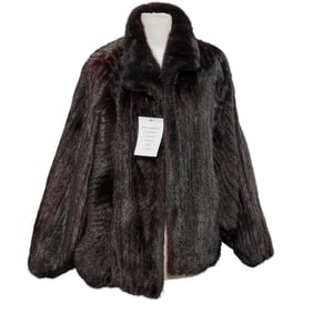 Vintage Dark Brown Mink Fur Coat
