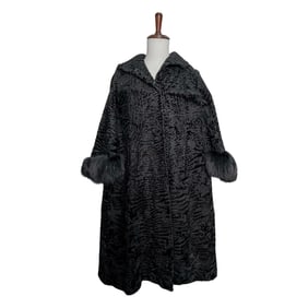Vintage Black Persian Lamb Fur Coat