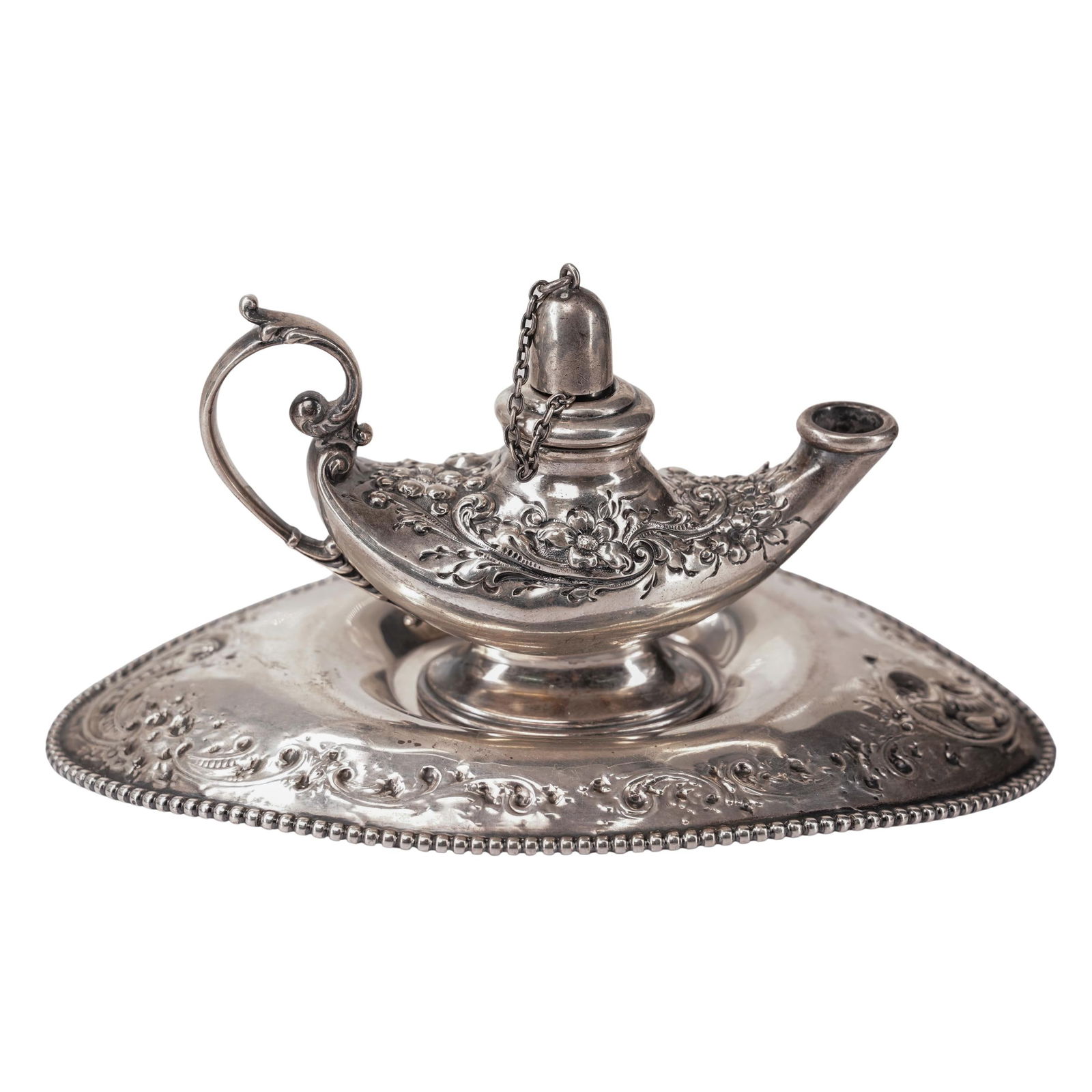 Antique Reed and Barton Sterling Silver Oil Lamp (1 of 6)