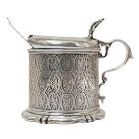 Victorian Fox Brothers Sterling Silver Mustard Jar