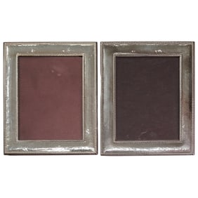 Pair of Italian Sterling Silver Hammered Frames