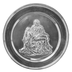Sterling Silver Michelangelo "The Pieta" Plate
