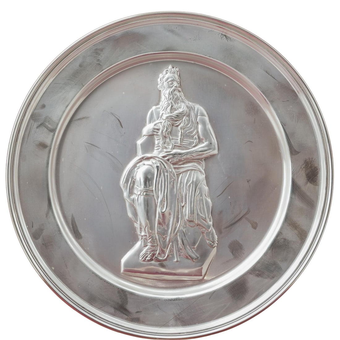 Sterling Silver Michelangelo "Moses" Plate (1 of 8)