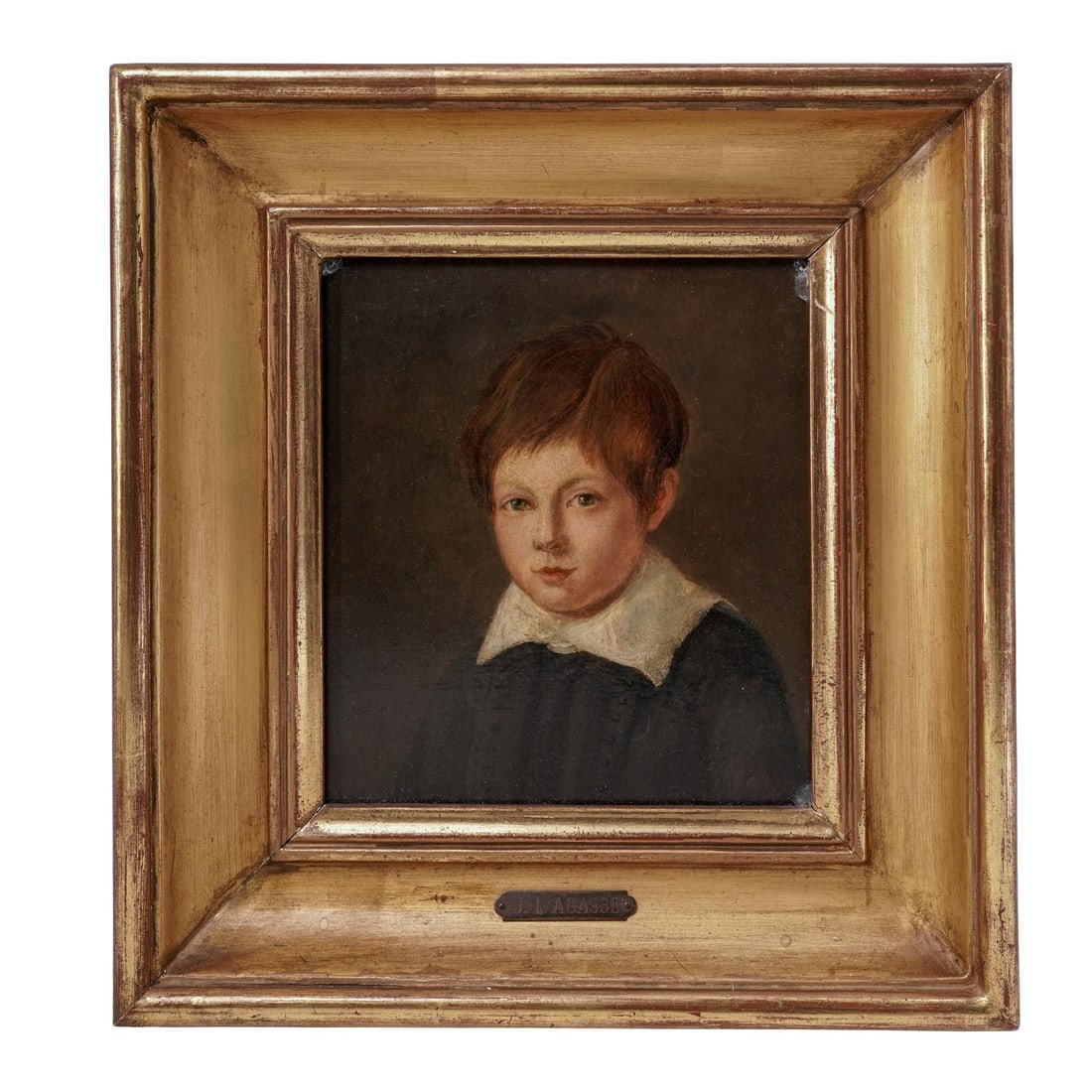 Jacques-Laurent Agasse (Swiss, 1767-1849) Oil on Board Portrait: Jacques-Laurent Agasse (Swiss, 1767-1849) Oil on Board Portrait Late 18th-early 19th century, Swiss An antique oil on board portrait of a young boy by artist Jacques-Laurent Agasse (Swiss, b. 1767 d.
