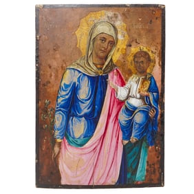 Russian Orthodox Mother and Child Icon