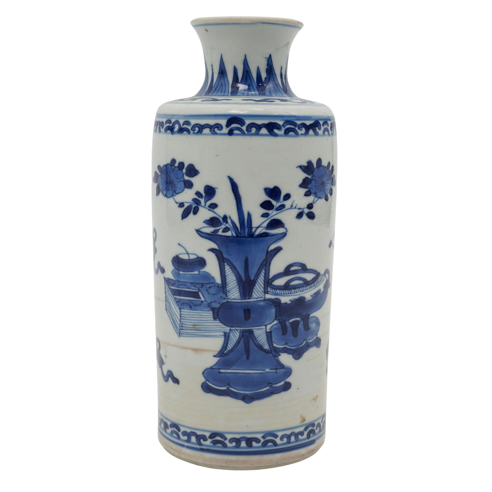 Qing Dynasty Chinese Blue and White Porcelain Vase (1 of 5)