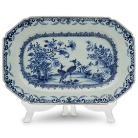 19th Cent. Chinese Export Blue and White Porcelain Platter