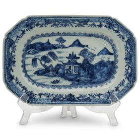 18th Cent. Chinese Blue and White Porcelain Platter