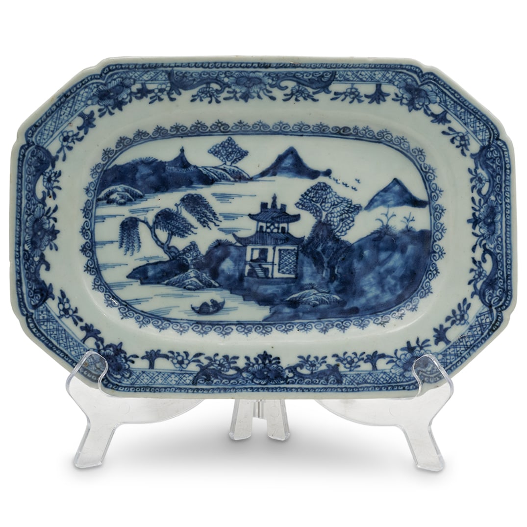18th Cent. Chinese Blue and White Porcelain Platter (1 of 6)