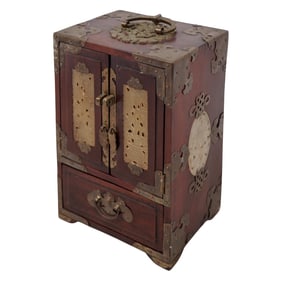 Vintage Chinese Rosewood Jewelry Box