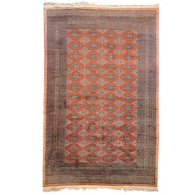 Vintage Hand Woven Bokhara Wool Rug