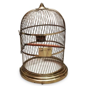 Large Mid Cent. Brass Birdcage