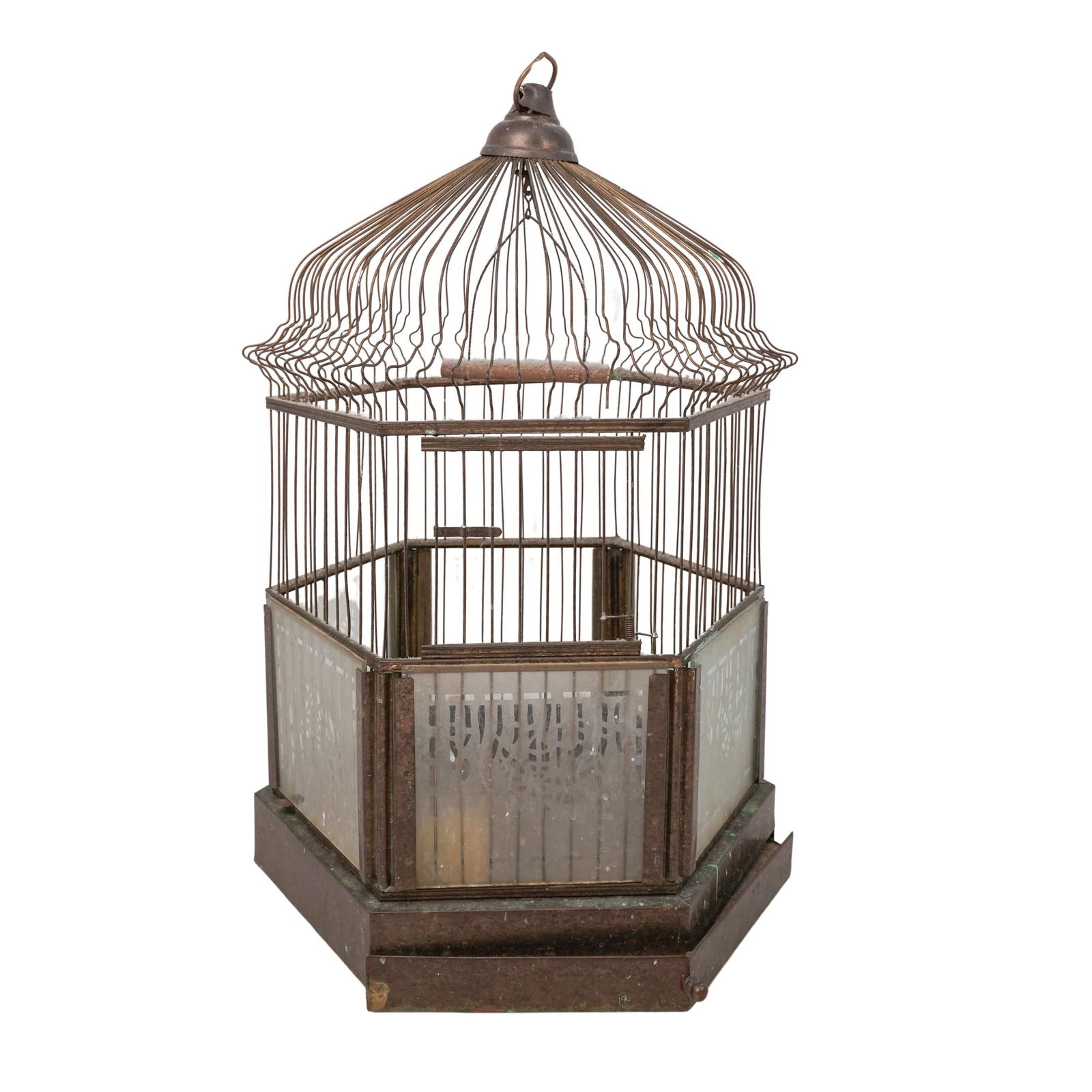 Antique S.R & Co. Hexagonal Birdcage (1 of 3)