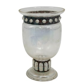 Silvestri Mouth Blown Iridescent Glass Vase