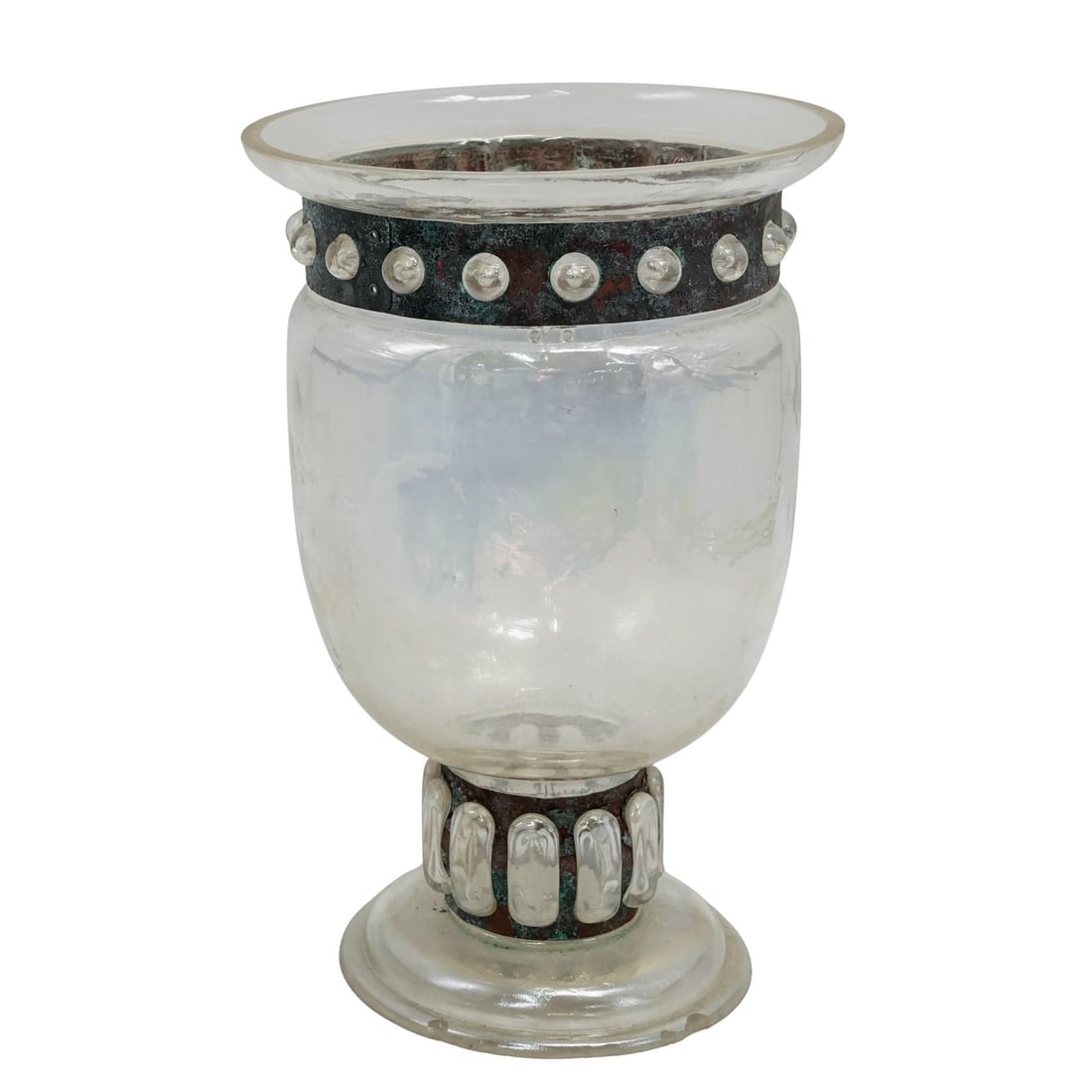 Silvestri Mouth Blown Iridescent Glass Vase (1 of 5)