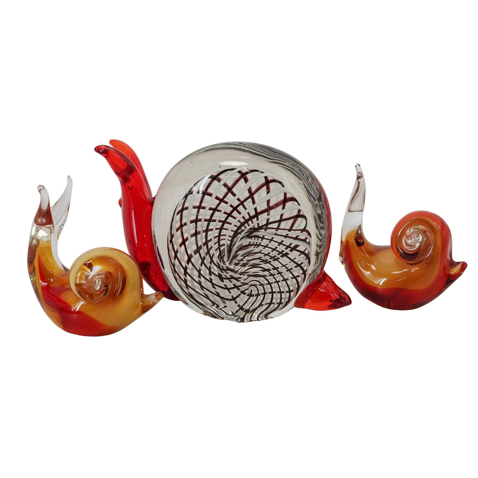 (3 Pc) Murano Art Glass Snail Figurines (1 of 4)