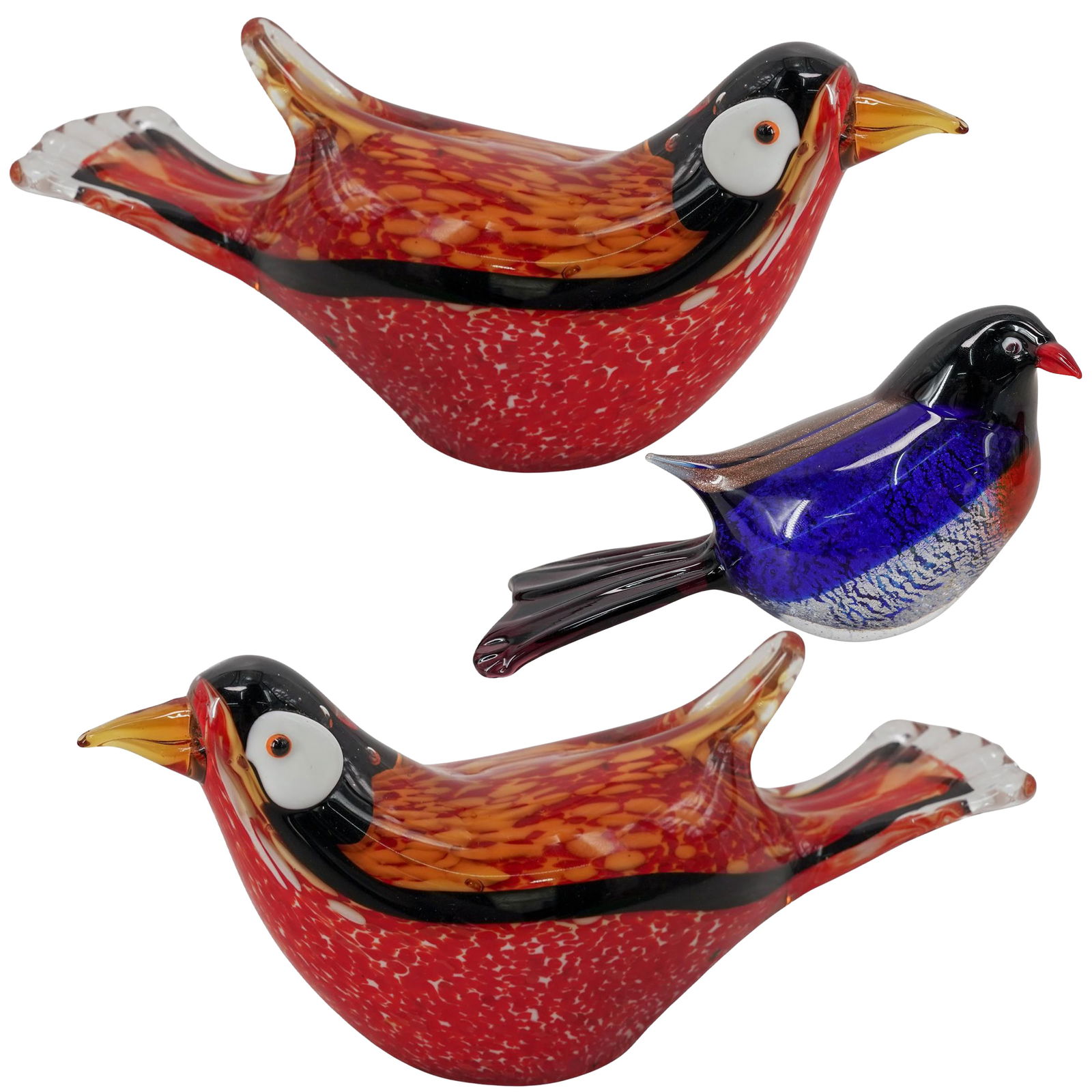 (3 Pc) Murano Art Glass Bird Figurines (1 of 11)