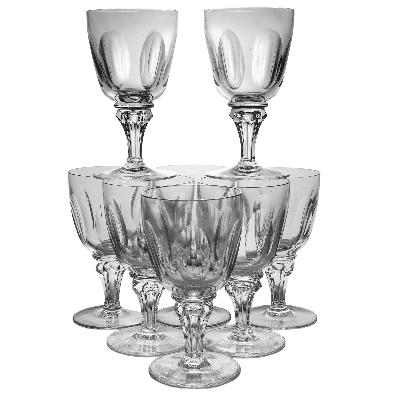 (8 pc) Royal Leerdam Juliana Queen Juliana Water Goblets (1 of 4)
