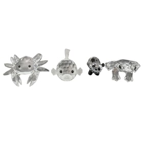 (4 pcs) Swarovski Miniature Animals