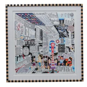 Pedro Friedeberg (Mexican b. 1936) "Codice Miguelito" Serigraph