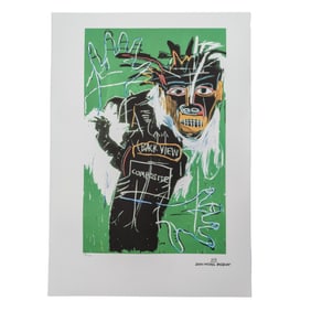 Jean Michel Basquiat (USA, 1960-1988) "Self Portrait As A Heel Part 2" Offset Lithograph