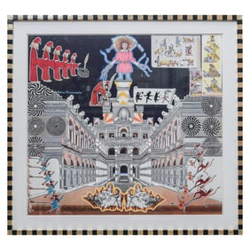 Pedro Friedeberg (Mexican b. 1936) "Schloss Struwwelpeter" Serigraph