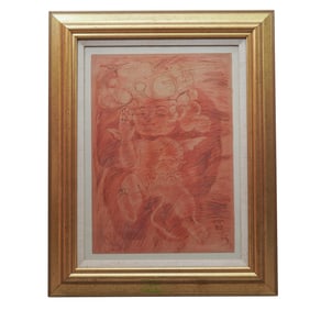 Victor Tapias (Colombian, b. 1952) Mixed Media Painting