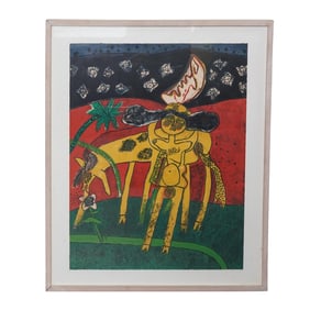 Corneille Guillaume Beverloo "La Nuit Etoilee" Lithograph