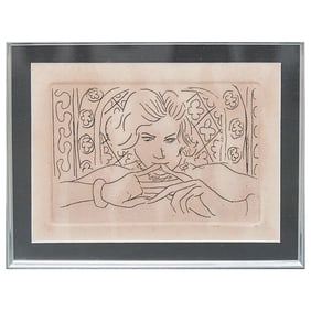 Henri Matisse "Face, Silence (Visage - Le Silence)" Etching