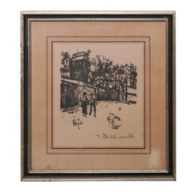 Maurice Utrillo (French, 1883-1955) "Le Petit Moulin" Lithograph