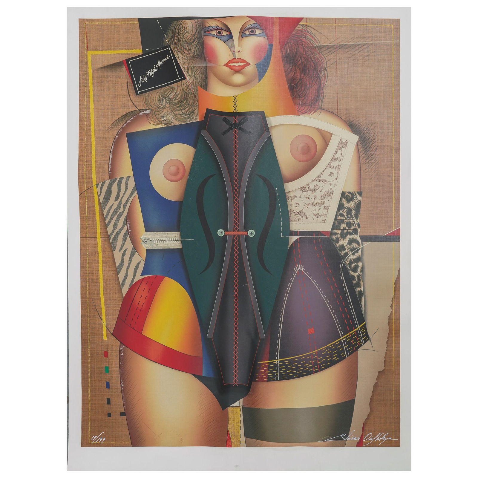 Shimon Okshteyn (b.1951, Ukraine) Serigraph: Shimon Okshteyn (b.1951, Ukraine) Serigraph 2020, Ukranian Color serigraph by Shimon Okshteyn (b.1951, Ukraine) , Signed in plate and numbered 19/199 , Unframed W. 34.5" x H. 46" / Unframed