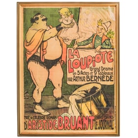 Francisque Poulbot (French, 1879-1946) "La Loupiote" Lithograph Poster