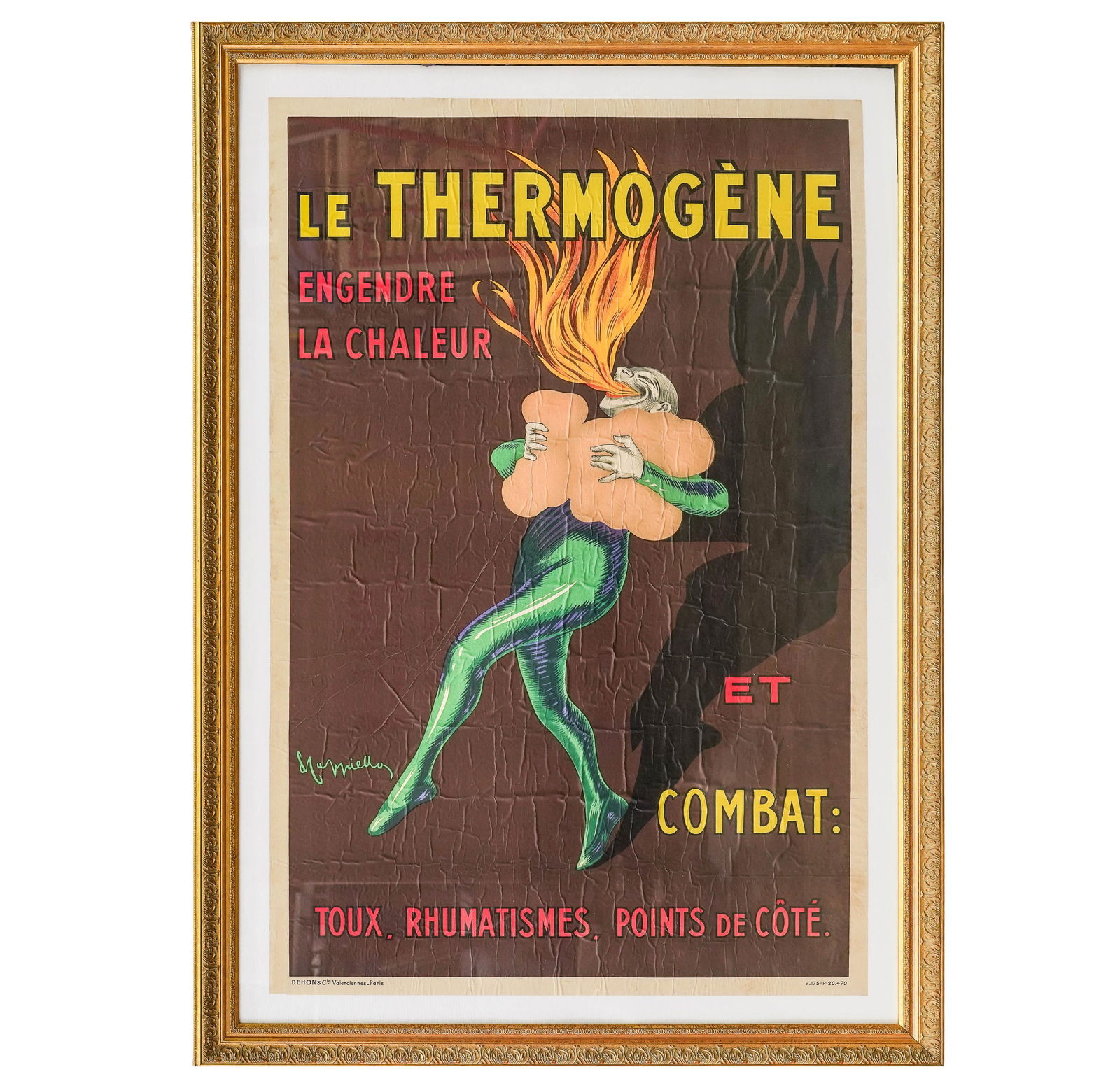 Leonetto Cappiello (Italian, 1875-1942) Le Thermogene Poster: Leonetto Cappiello (Italian, 1875-1942) Le Thermogene PosterLate 19th-early 20th century, ItalianLe Thermogene poster by Italian artist Leonetto Cappiello (Italian, b. 1875 d. 1942). Marked at bottom: