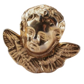 Butler and Wilson Gilt Cherub Brooch