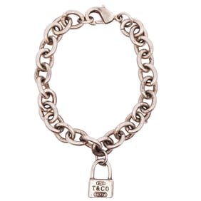 Tiffany & Co. “1837?? Sterling Silver Padlock Bracelet