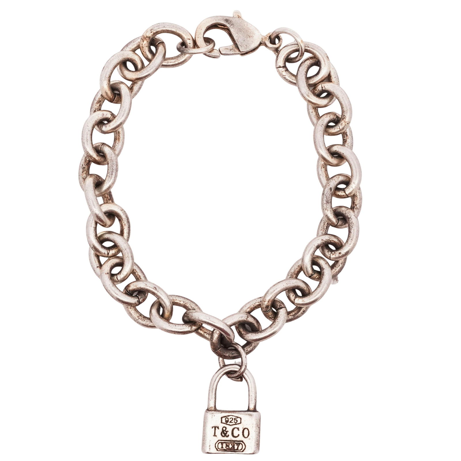 Tiffany & Co. “1837?? Sterling Silver Padlock Bracelet (1 of 5)