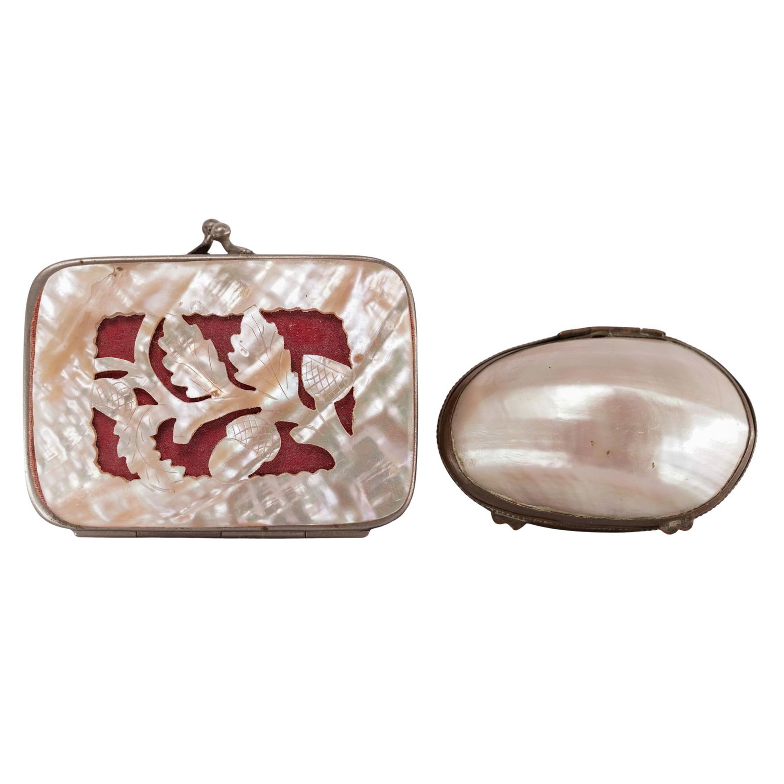 (2 pcs) Antique Mother of Pearl Boxes (1 of 6)