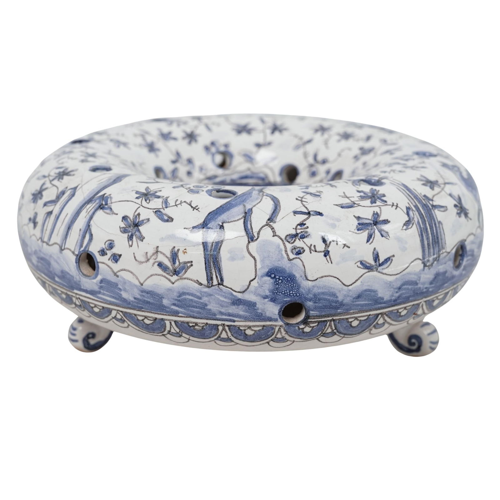 Berardos Art Pottery Ring Vase Flower Frog (1 of 4)