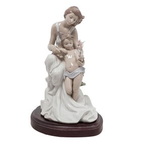 Lladro "Where Love Begins" Porcelain Figurine & Base