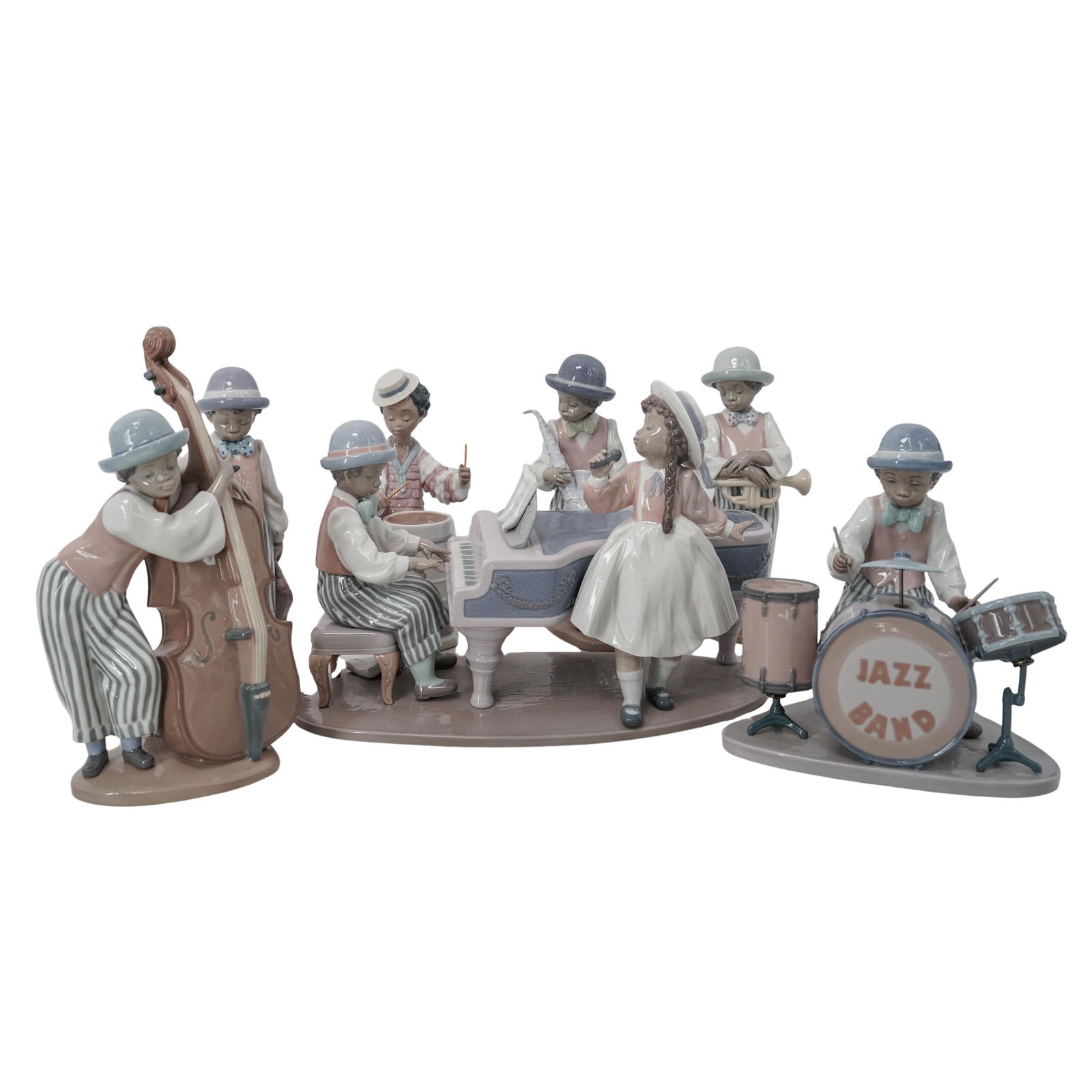 (7 pc) Lladro Porcelain Musician Figurines (1 of 12)
