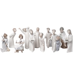 (11 pc) Lladro Porcelain Figurines Collection