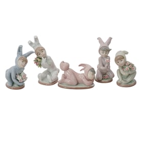 (5 pc) Lladro Porcelain figurines W/ original boxes