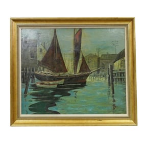 Roland Steward Stebbins (American 1883-1974) Oil on Board Painting