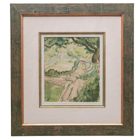 Marcel Vertes (Hungarian / French 1895-1961) Nude Colored lithograph