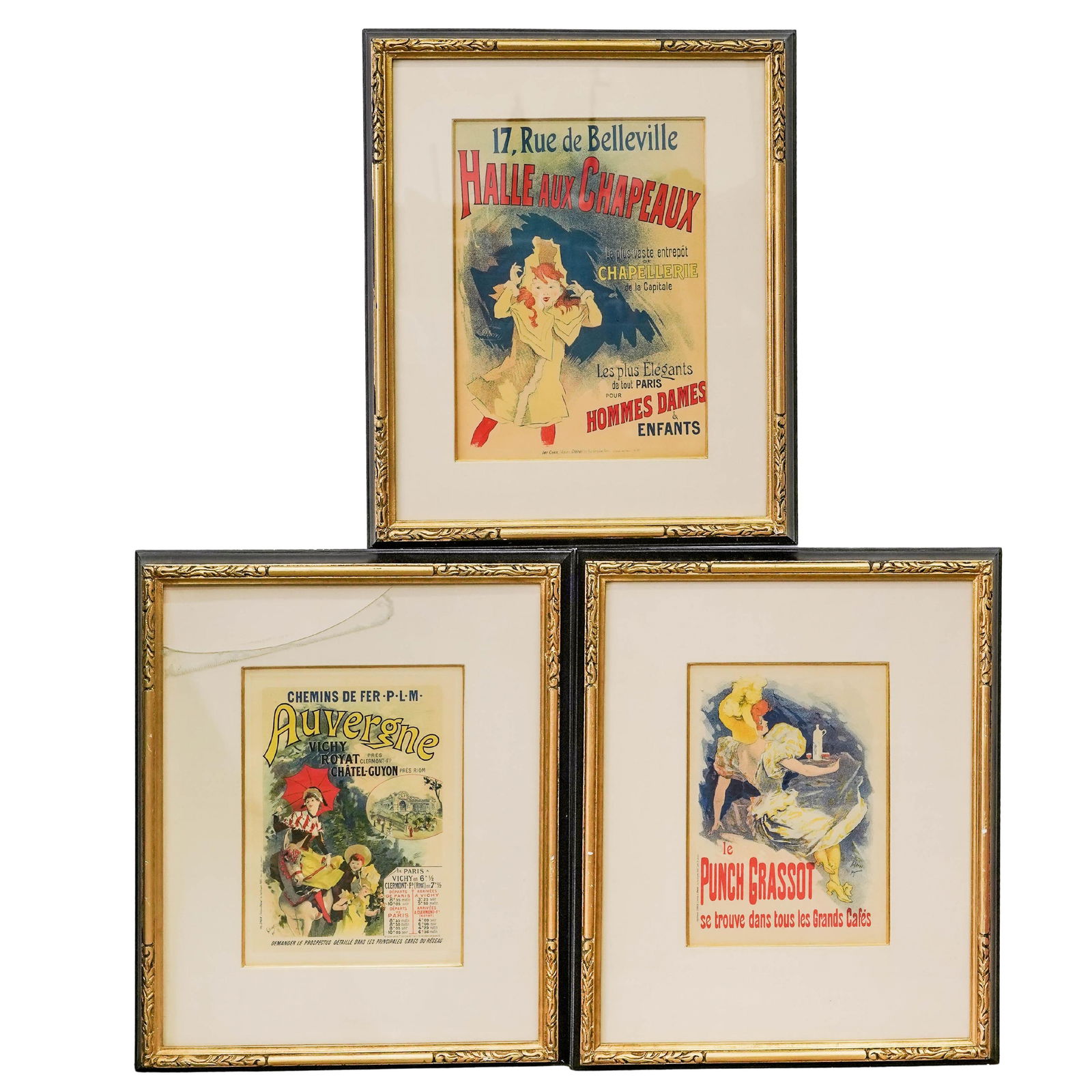 (3 pcs) Jules Cheret (French, 1836-1932) Advertisement Lithographs (1 of 5)