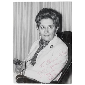 Ruth Dayan Signed Photograph